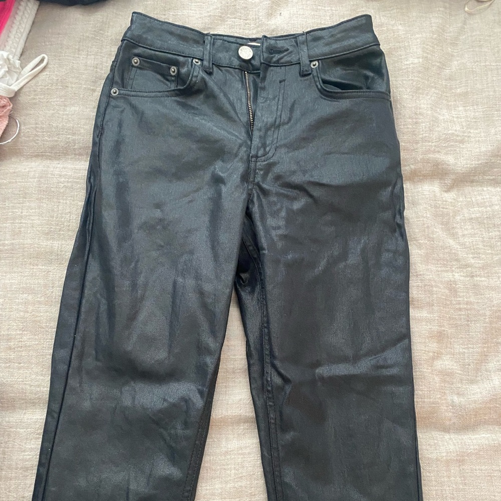 Asos Pleather Black Denim
